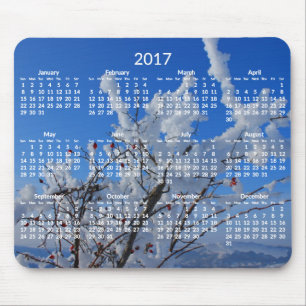 Anpassningsbar Årskalender 2017 Mus mattor Winter Musmatta
