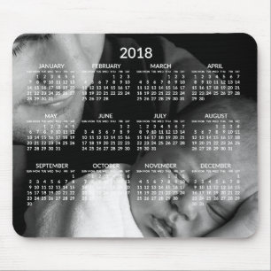 Anpassningsbar Årskalender 2018 Mousepads Musmatta