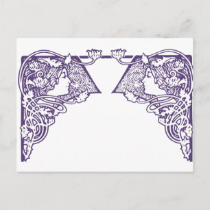 Anpassningsbar Art Nouveau-damer Vykort