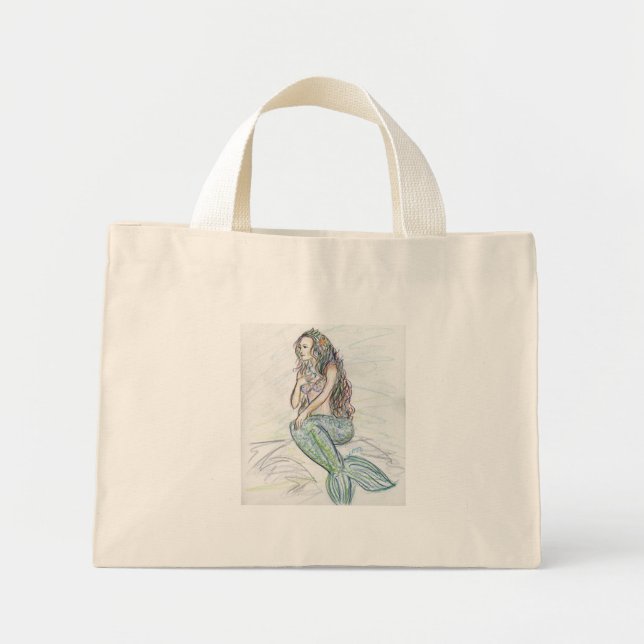 Anpassningsbar  Art Personlig Tote Bag med liten S Mini Tygkasse (Framsidan)