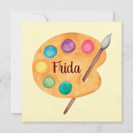 Anpassningsbar Artist NAMN - Art classe-lärarkort Inbjudningar