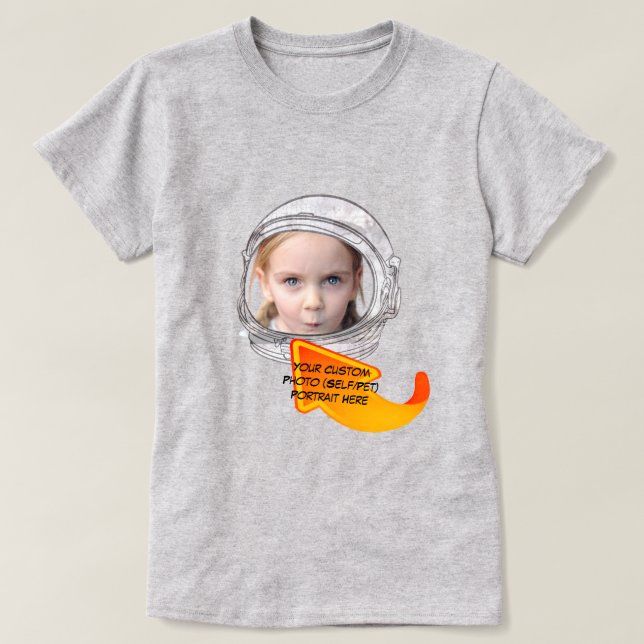 Anpassningsbar Astronaut Girl Boy Astronaut Costum T Shirt (Design framsida)
