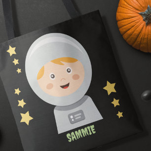 Anpassningsbar Astronaut Halloween Trick Treat Tygkasse