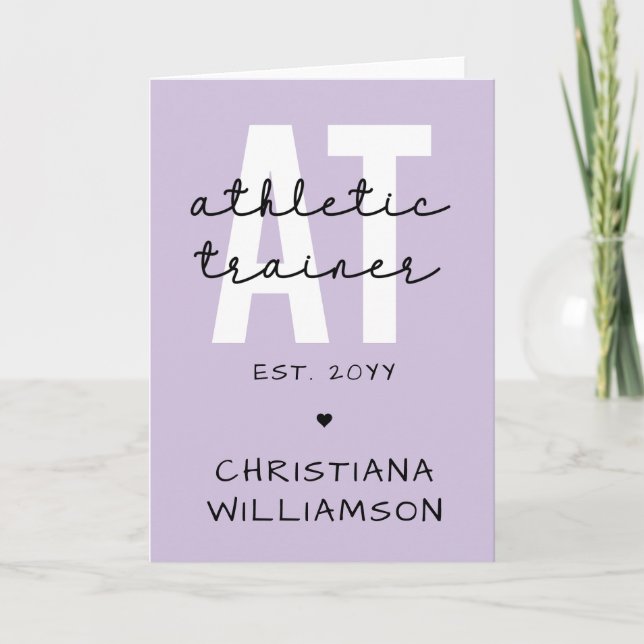 Anpassningsbar Athletic Trainer AT Athletic Traini Kort (Framsida)
