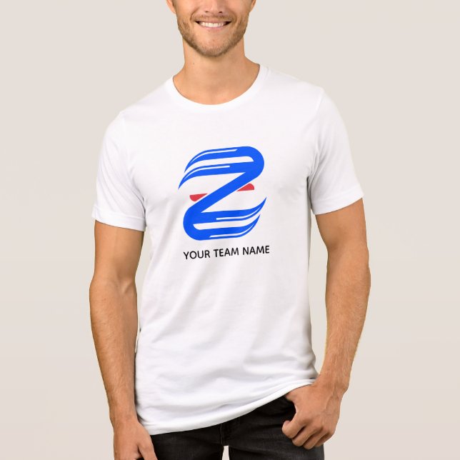 Anpassningsbar Atletisk Bokstav Z Lag T Shirt (Framsida)