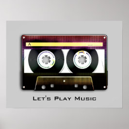 Anpassningsbar Audio för Retro Compact-kassett Pos Poster