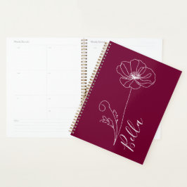 Anpassningsbar August Poppy Birth Flower Gift for 