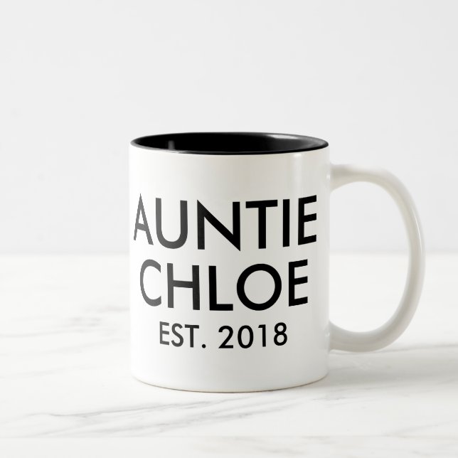 Anpassningsbar Auntie Mugg Nyfödd bebis Gravid Med (Höger)