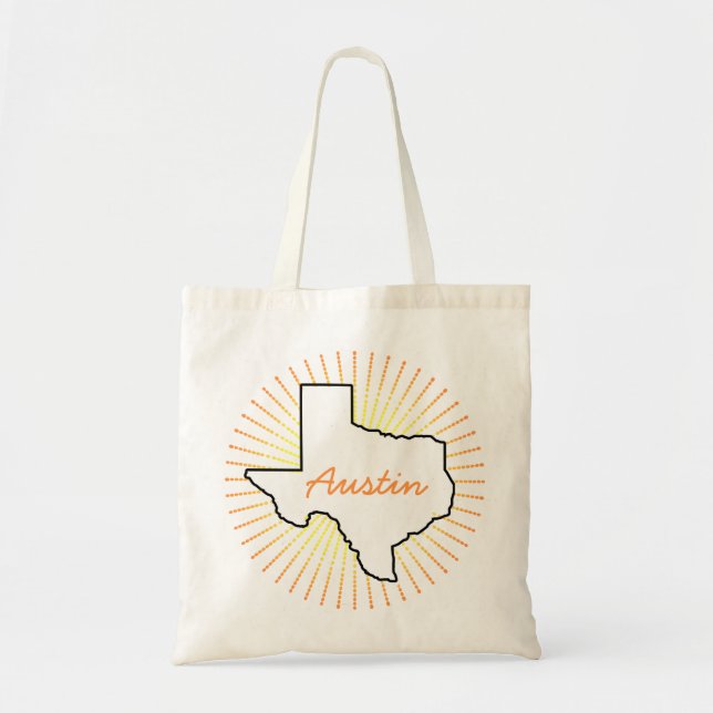 Anpassningsbar Austin Texas Souvenir Tote Bag Tygkasse (Framsidan)