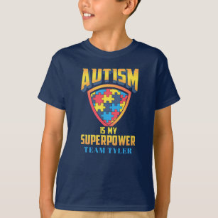 Anpassningsbar Autism är mitt supermaktens pussel  T Shirt