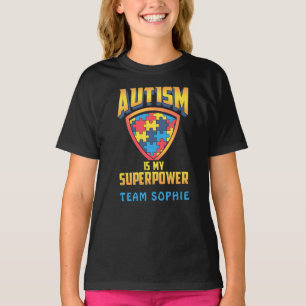 Anpassningsbar Autism är mitt supermaktens pussel  T Shirt