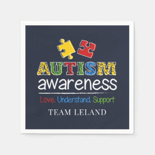 Anpassningsbar Autism Awareness Kärlek förstår sup Pappersservett