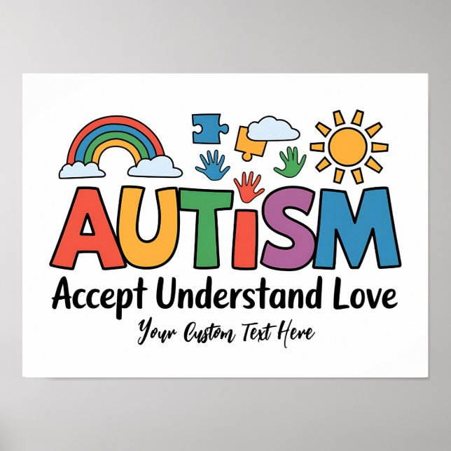 Anpassningsbar Autism Awareness poster (Framsidan)