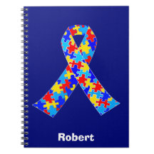 Anpassningsbar Autism Awareness Ribbon Team Blue