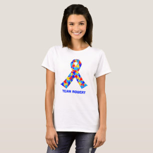 Anpassningsbar Autism Awareness Ribbon Walk Women' T Shirt