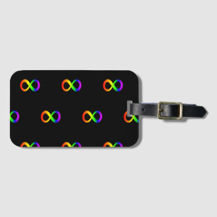 Anpassningsbar Autism Ofinity Rainbow Symbol ID AL Bagagebricka