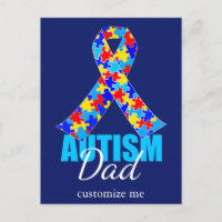 Anpassningsbar Autism Pappa Blue Ribbon