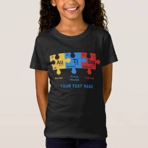 Anpassningsbar Autism Periodic Bord Inslag T Shirt