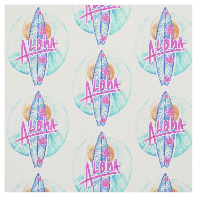 Anpassningsbar av Aloha Hawaiian Surfer Tyg (Provkarta)