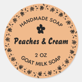 Anpassningsbar av andningsvätska, handgjord i tvål runt klistermärke