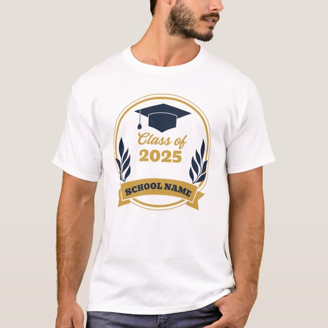 Anpassningsbar av [År] Studenten och Namn T Shirt (Framsida)