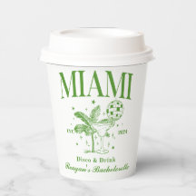 Anpassningsbar av Bachelorette Retro Cocktail-Grön