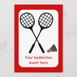 Anpassningsbar av badmintongåvor, racquet och shut inbjudningar