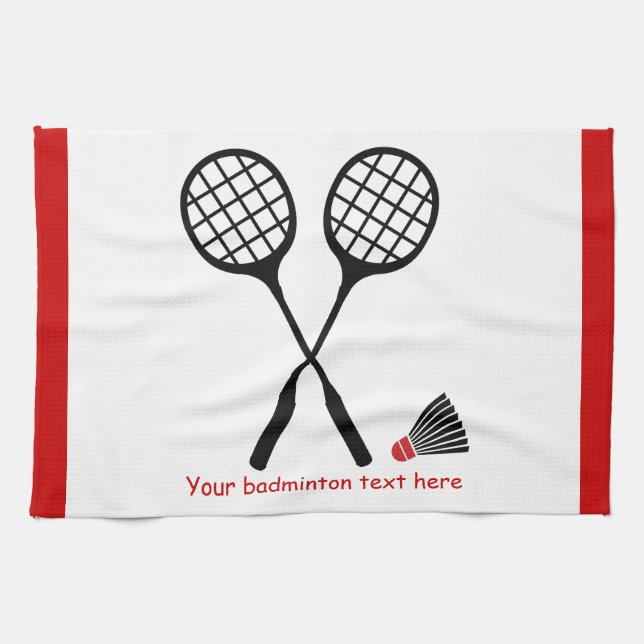 Anpassningsbar av badmintongåvor, racquet och shut kökshandduk (Horisontell)