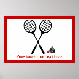 Anpassningsbar av badmintongåvor, racquet och shut poster