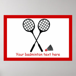 Anpassningsbar av badmintongåvor, racquet och shut poster