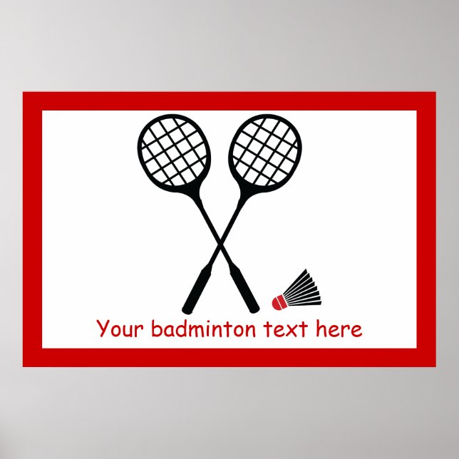 Anpassningsbar av badmintongåvor, racquet och shut poster (Framsidan)