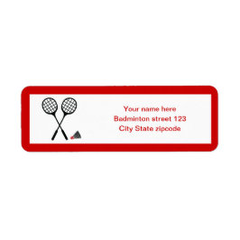 Anpassningsbar av badmintongåvor, racquet och shut returadress etikett