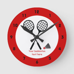 Anpassningsbar av badmintongåvor, racquet och shut rund klocka