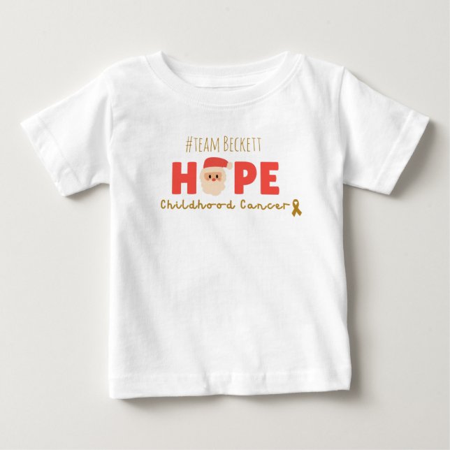 anpassningsbar av barncancer jul Baby T-Shirt (Framsida)