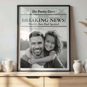 Anpassningsbar av bästa Pappa-tidningsfotot Poster