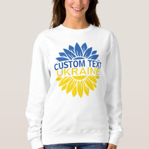 Anpassningsbar av blå/gult solrosblomma. Anpassade T Shirt