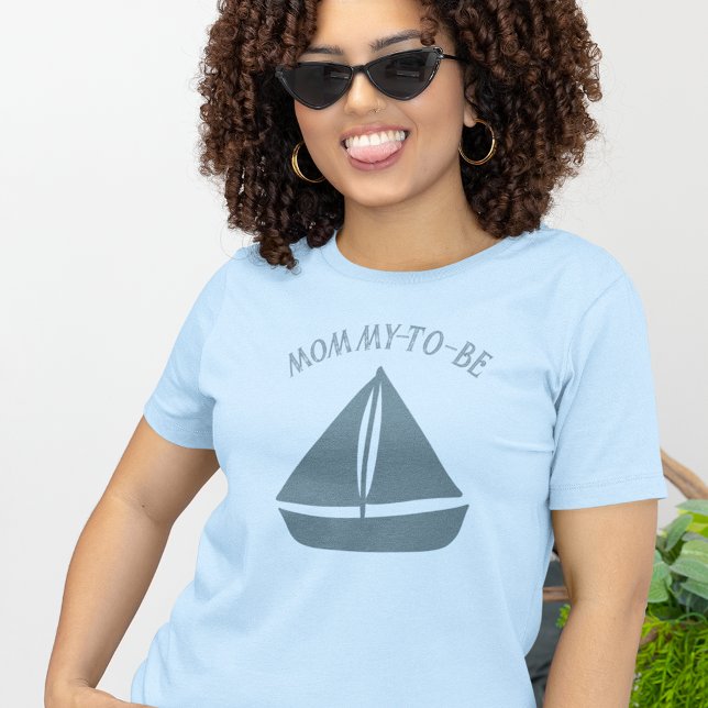 Anpassningsbar av blå segelbåt, grafik t shirt (Skapare uppladdad)