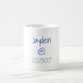 Anpassningsbar av blått postnummer för Universitet Kaffemugg
