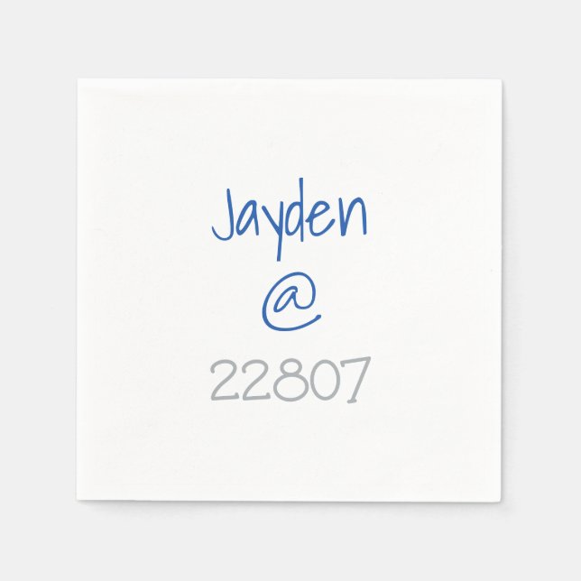 Anpassningsbar av blått postnummer för Universitet Pappersservett (Framsidan)