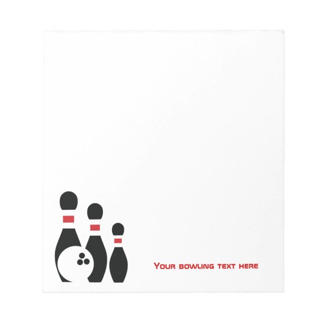 Anpassningsbar av Bowling och stift Anteckningsblock (Framsida)