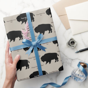 Anpassningsbar av Brown och Caramel Rustic Moose E Presentpapper