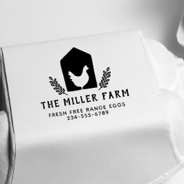 Anpassningsbar av Chicken Coop Logotyp Family Farm Stämpel
