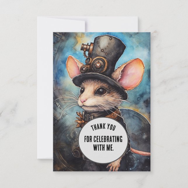 Anpassningsbar av Chompington Tack Steampunk-djur Kort (Framsida)