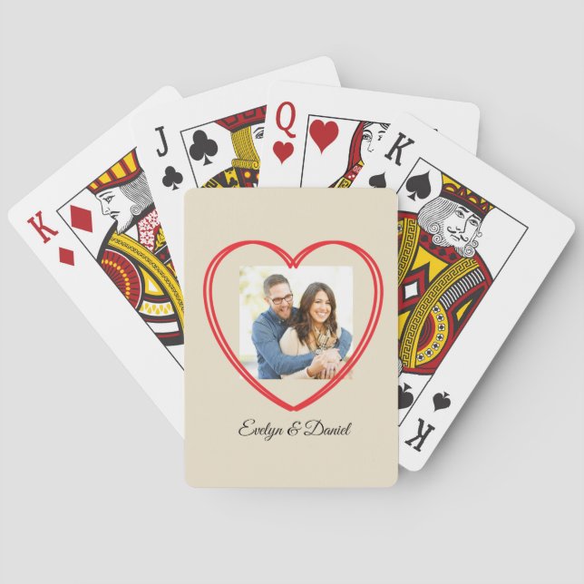 anpassningsbar av dubbla  och namn casinokort (Baksidan)