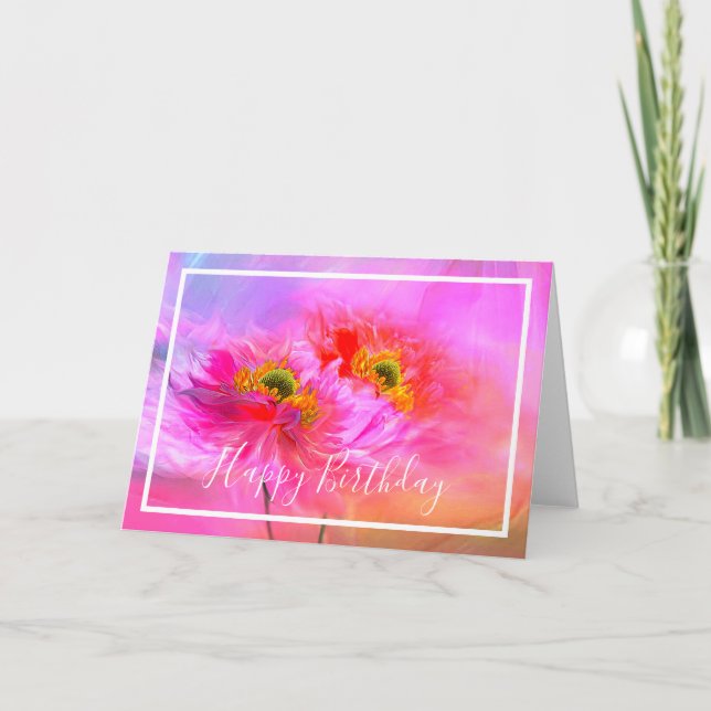 anpassningsbar av fantasi för blommigt kort (Framsida)