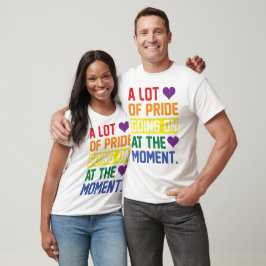Anpassningsbar av färgad HBT-Pride+ Regnbåge Text T Shirt