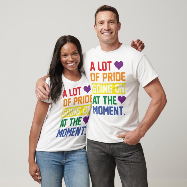 Anpassningsbar av färgad HBT-Pride+ Regnbåge  Text T Shirt (Unisex)