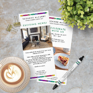 Anpassningsbar av färgbelagd glasdesign, foto reklamkort