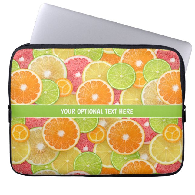 Anpassningsbar av färglös citrusfrukt laptop fodral (Framsidan)