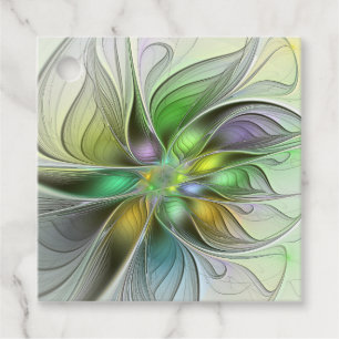 Anpassningsbar av färglös Fantasy Flower Modern Ab Gåvor Etiketter